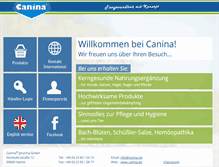 Tablet Screenshot of canina.de